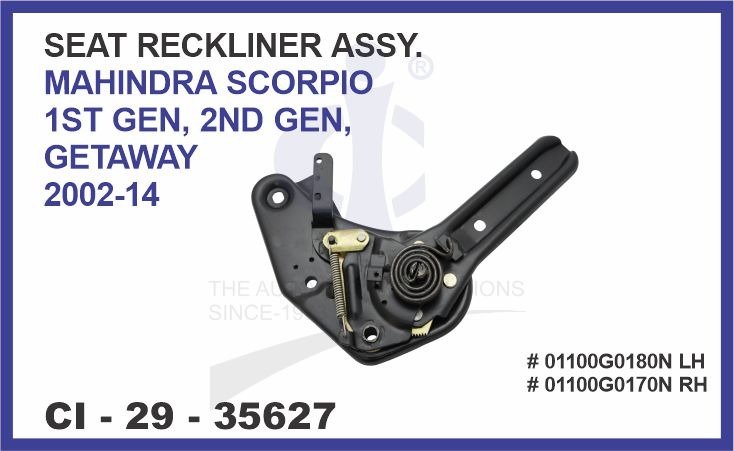 SEAT RECKLINER ASSY MAHINDRA SCORPIO 1STGEN, 2ND GEN & GETAWAY (2002-2014)